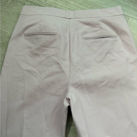 Ann Taylor High Rise Stretch Cotton Ankle Trouser Pants | Light Pink | 12 Tall - Picture 6 of 10